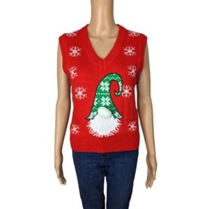Poof Christmas Gnome Sweater Vest S